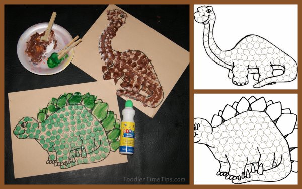 Аппликация динозавр