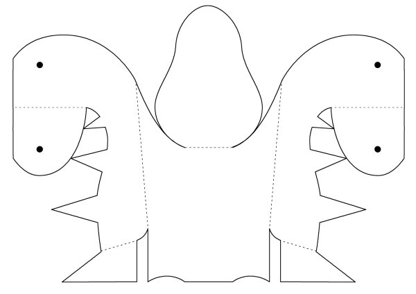 Динозавры из картона шаблоны