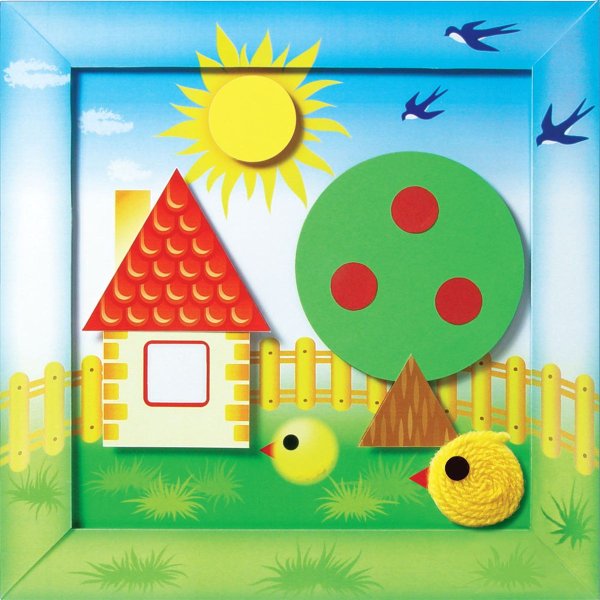 Аппликация из геометрических фигур