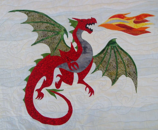 Аппликация дракон из бумаги