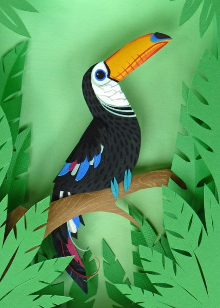 Поделка попугай