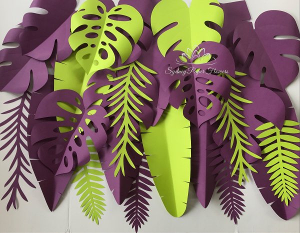 Тропические листья из бумаги