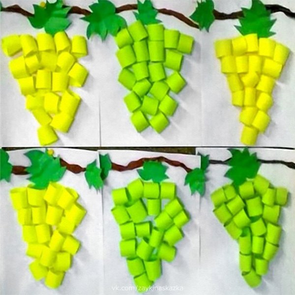 Аппликация гроздь винограда в подготовительной группе