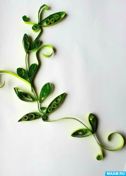 Стручок гороха из бумаги