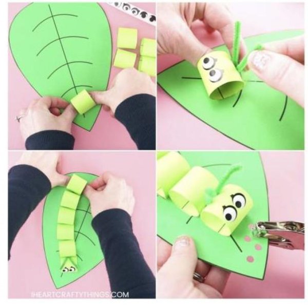 Гусеница поделка для детей из бумаги