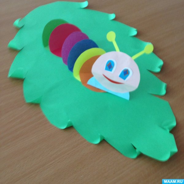 Поделка гусеница