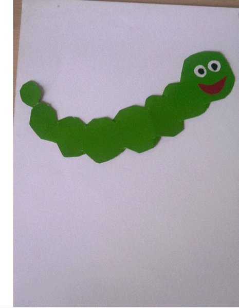 Аппликация гусеница