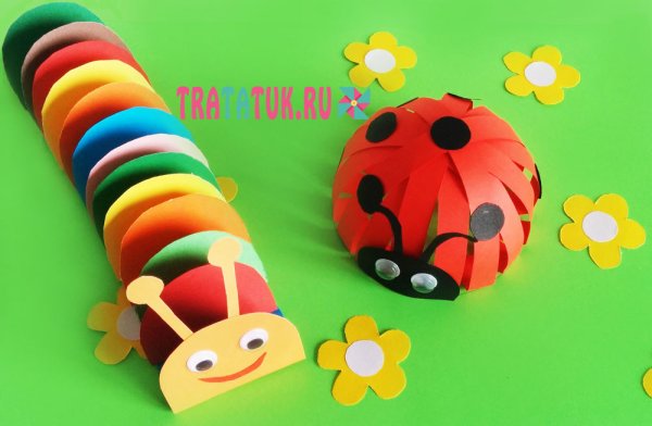 Гусеница из бумаги для детей