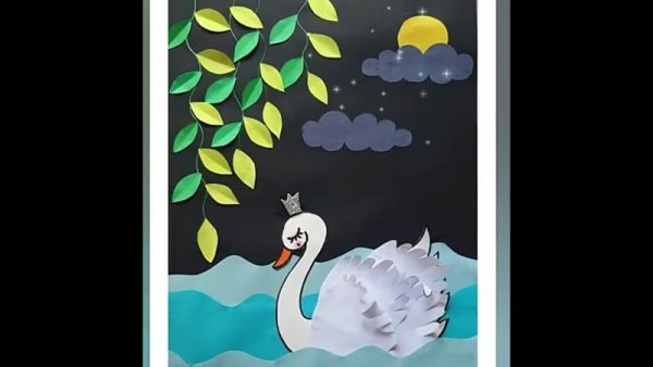 Аппликация Царевна лебедь в подготовительной