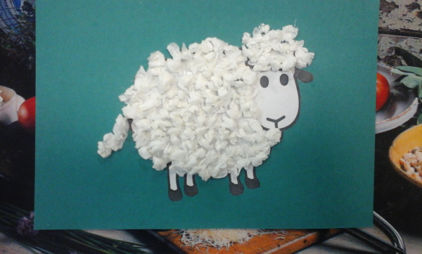 Поделка барашек из бумаги
