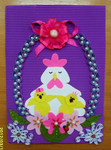 Аппликация на пасхальную тему