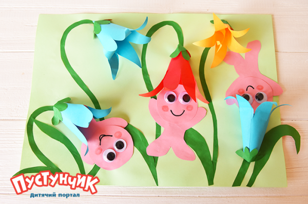 Колокольчик цветок поделка для детей