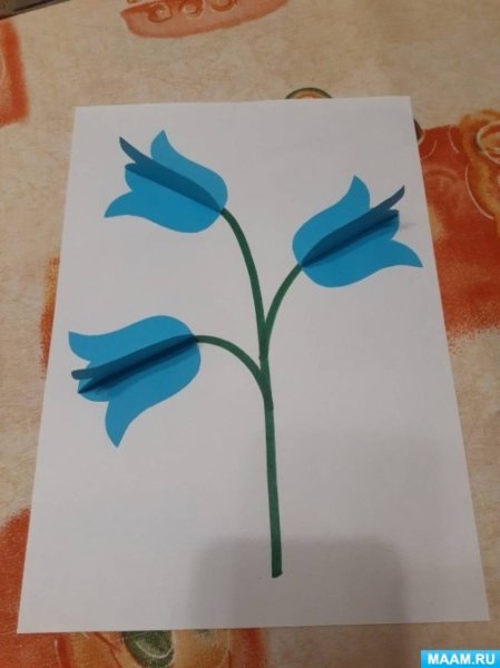 Аппликация колокольчик цветок