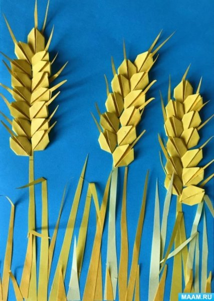 Колосок из бумаги