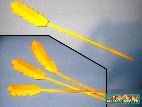 Аппликация колосок в подготовительной группе