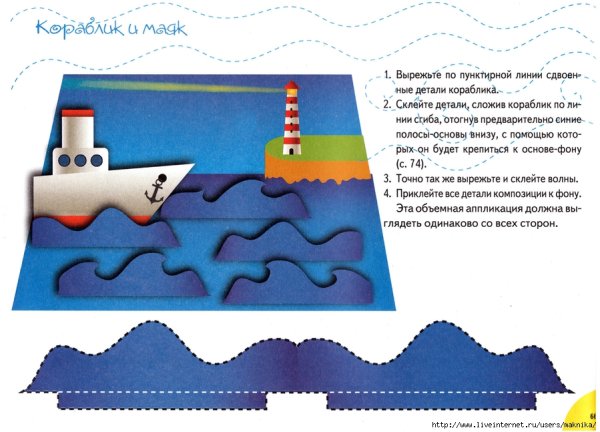 Объемная аппликация корабль