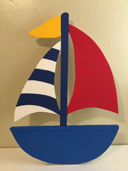 Корабль из цветной бумаги