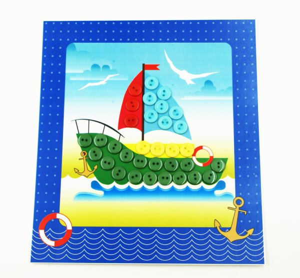 Аппликация кораблик для малышей
