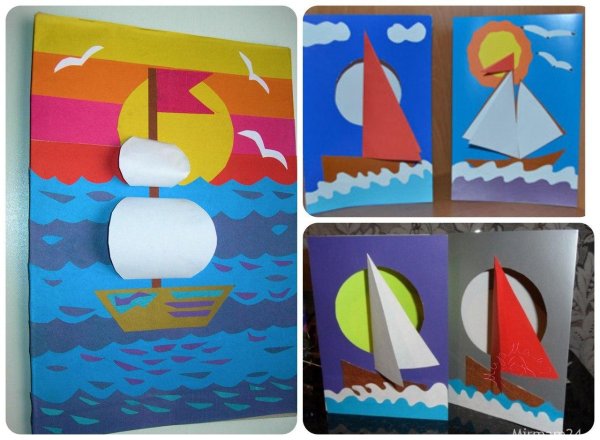 Аппликация корабль