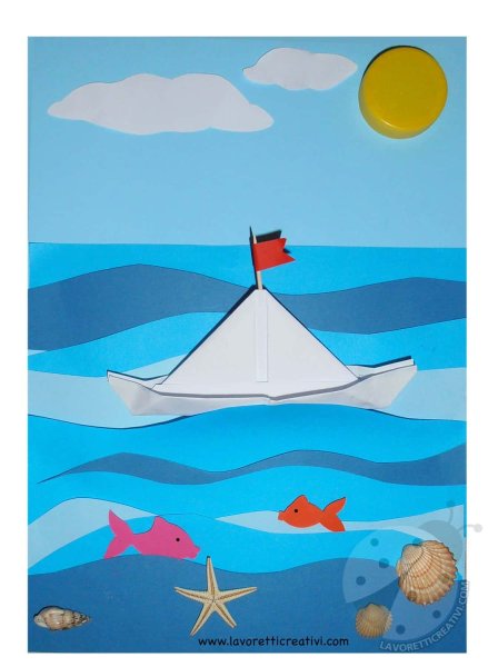 Аппликация на тему пляж