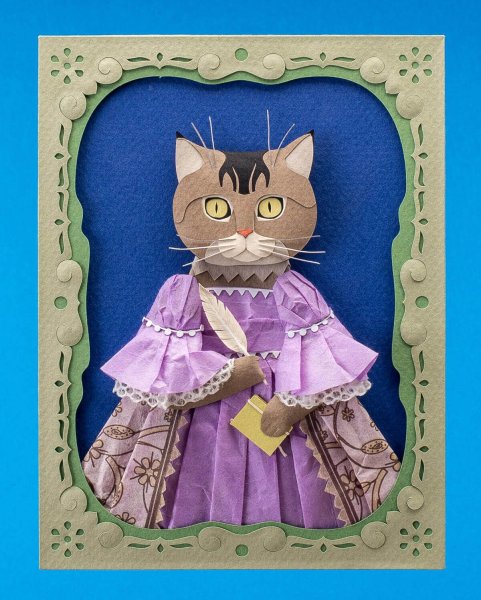 Бумагопластика кот