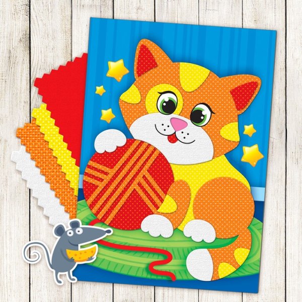 Предметная аппликация из ткани