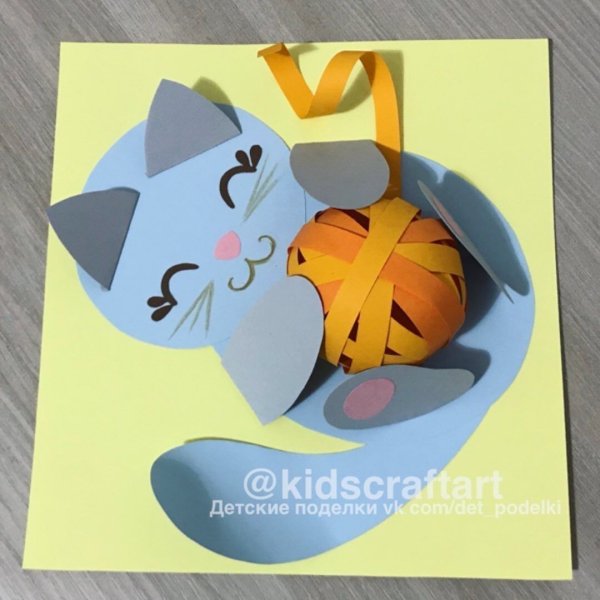 Объемная аппликация кот