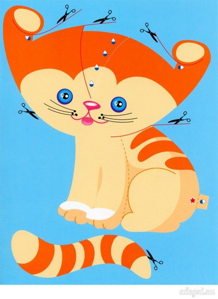 Аппликация "котик"