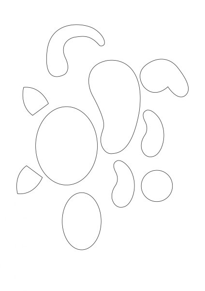 Аппликация котенок детали