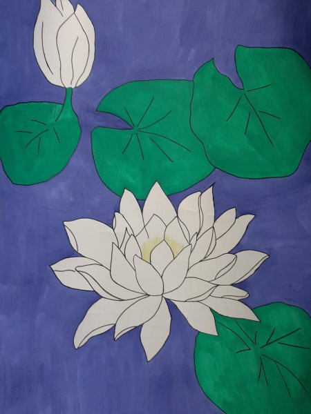 Кувшинка из бумаги