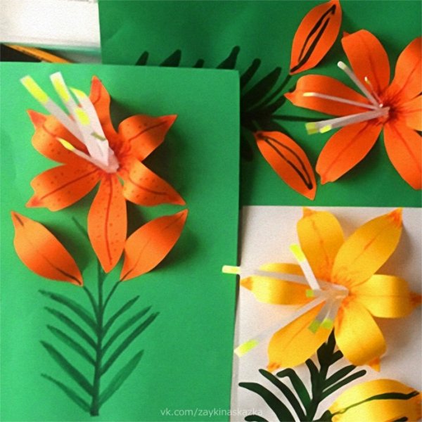 Объемная аппликация цветы