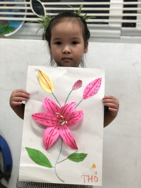 Лилии аппликация для детей