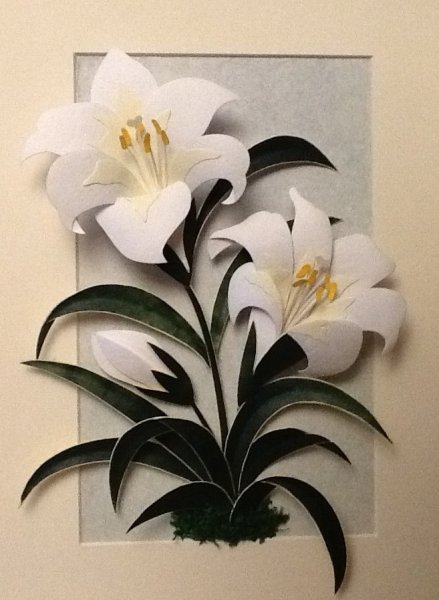Объемное панно цветы