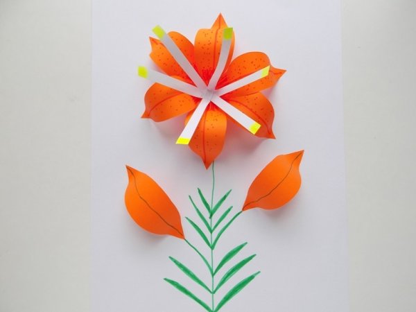 Объемная аппликация цветы