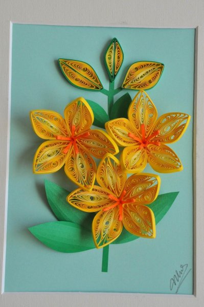 Лилии из квиллинга