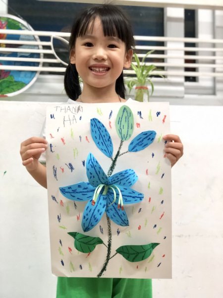 Детская аппликация лилии