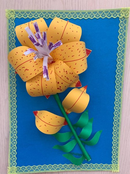 Объёмная аппликация из бумаги для детей