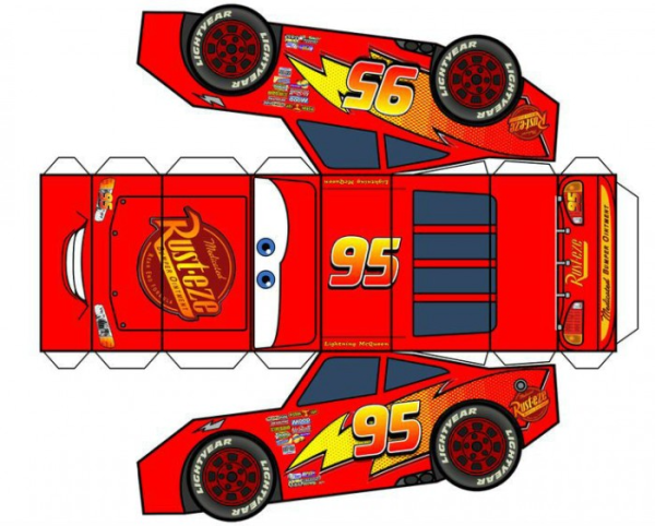 Молния Маккуин бумажная модель