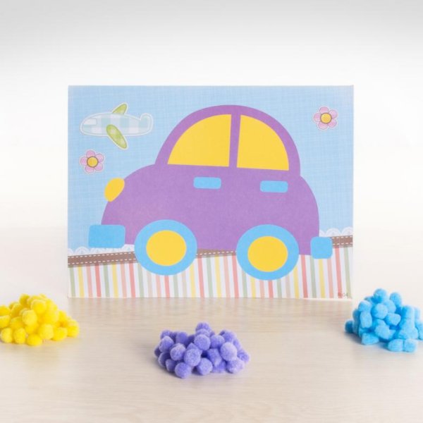 Машинка из цветной бумаги для детей