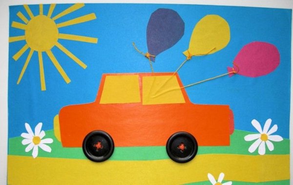 Aппликация "машинки"