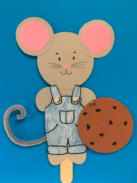 Аппликация мышка из бумаги