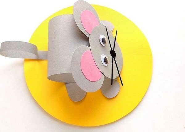 Мышонок из цветной бумаги