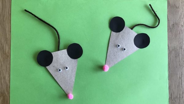 Аппликация мышки для детей