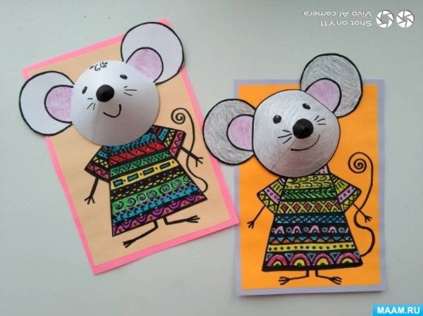 Объемная аппликация мышонок