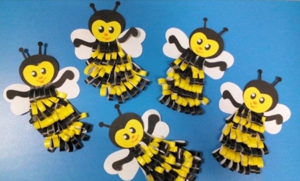 Пчелка объемная аппликация