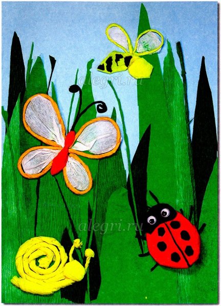 Аппликации на тему лето для детей