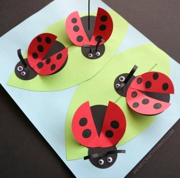 Насекомые из цветной бумаги