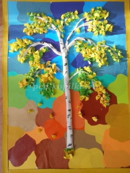 Объемная аппликация дерево