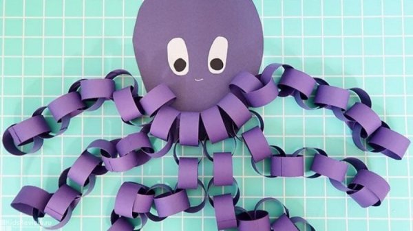 Поделка осьминог из бумаги