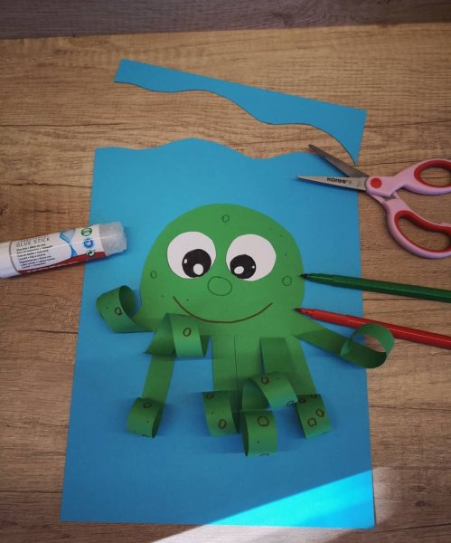 Поделка осьминог из бумаги